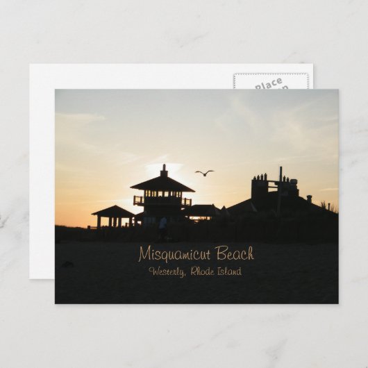 Misquamicut Beach Postkarte (Vorne/Hinten)