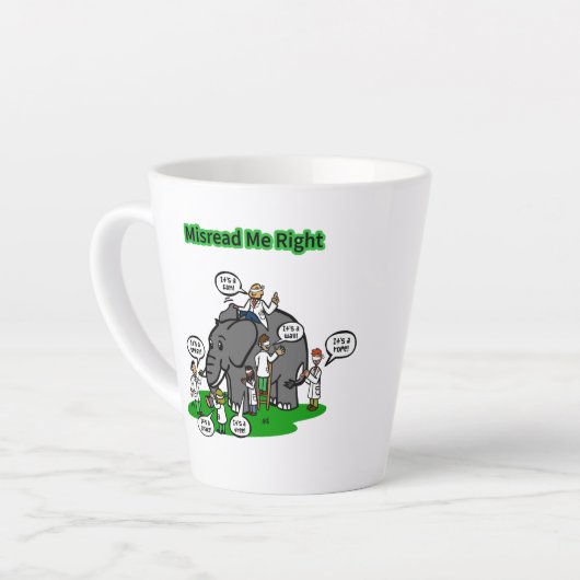“Misread Me Right” POV sarcasm design Milchtasse (Linke Ecke)