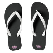 Miss America Adult Pink Crown White Flip Flops Badesandalen (Fußbett)
