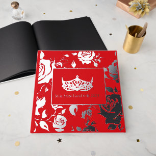Miss America ähnliche Kronen Folie Rosen Scrapbook Gästebuch