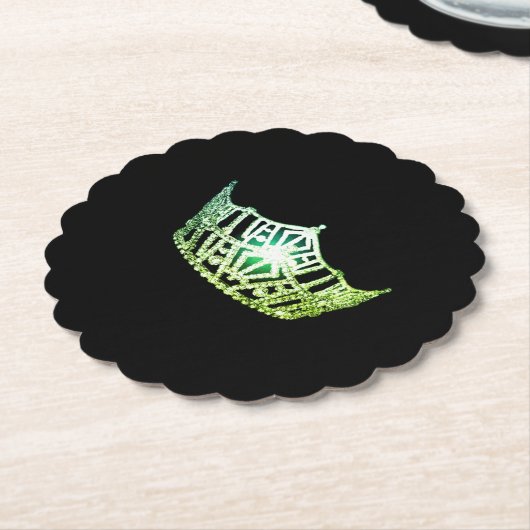 Miss America Apple Crown Sclpd Paper Untersetzer (angewinkelt)