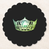 Miss America Apple Crown Sclpd Paper Untersetzer (Vorderseite)