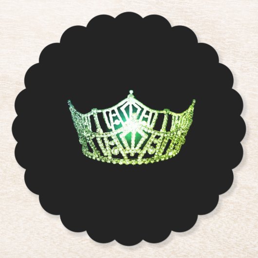 Miss America Apple Crown Sclpd Paper Untersetzer (Vorderseite)