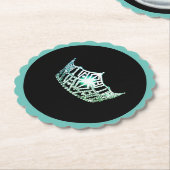 Miss America Aqua Crown Sclpd Paper Untersetzer (angewinkelt)