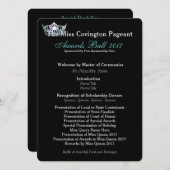 Miss America Aquamarin Crown Awards Ball Programmk (Vorne/Hinten)