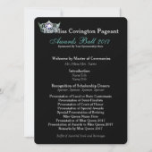 Miss America Aquamarin Crown Awards Ball Programmk (Vorderseite)