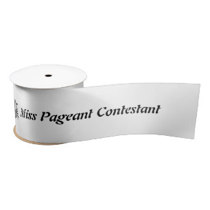 Miss America Art Black Crown Satin Ribbon Satinband