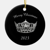 Miss America Art Custom Circle Ornament (Vorne)