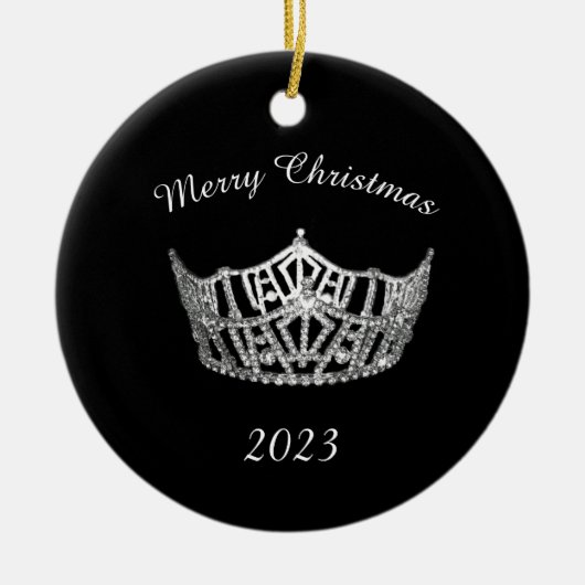 Miss America Art Custom Circle Ornament (Vorne)