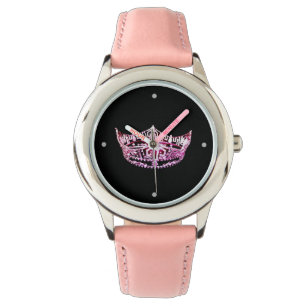 Miss America Art Custom Crown Pink Watch Armbanduhr