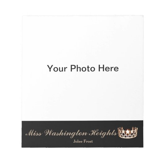 Miss America Art Pageant Foto Autograph Pad Notizblock (Vorderseite)