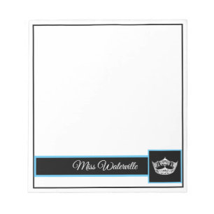 Miss America Autograph Pad-Turqouise & Black Notizblock