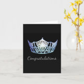 Miss America Bby Blue Crown Grußkarte Glückwunsch Karte (Gelbe Blume)
