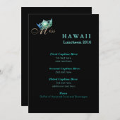 Miss America Black Shimmer Luncheon Programmkarte Menükarte (Vorne/Hinten)