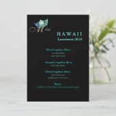 Miss America Black Shimmer Luncheon Programmkarte Menükarte (Stehend Vorderseite)