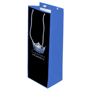 Miss America Blue Crown 2-Tone-Geschenktasche Geschenktüte Für Weinflaschen