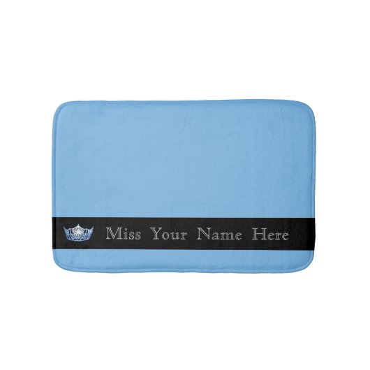 Miss America Blue Crown Bath Mat Badematte (Vorderseite)