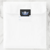 Miss America Blue Crown Peel & Stick Geschenktaste Quadratischer Aufkleber (Tasche)