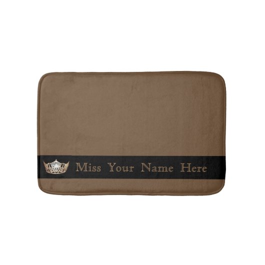 Miss America Brown & Crown Bath Mat Badematte (Vorderseite)