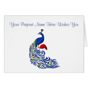 Miss America Christmas Card-Peacock Custom