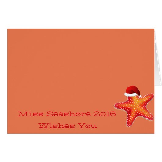 Miss America Christmas Card Starfish Individuelle  (Vorderseite (Horizontal))