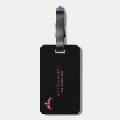 Miss America Coral Pink Tiara Gepäckmarke Gepäckanhänger (Rückseite vertikal)