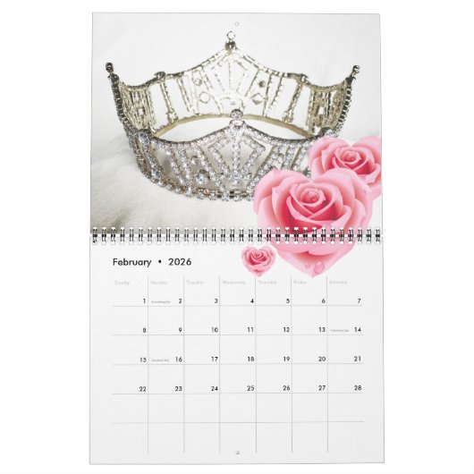 Miss America Crown Calendar Kalender (Feb 2026)