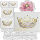Miss America Crown Custom Stickers Aufkleber (Vorderseite)