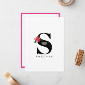 Miss America Crown Flat Mitteilungskarten-Rose Mitteilungskarte (Vorderseite/Rückseite Beispiel)