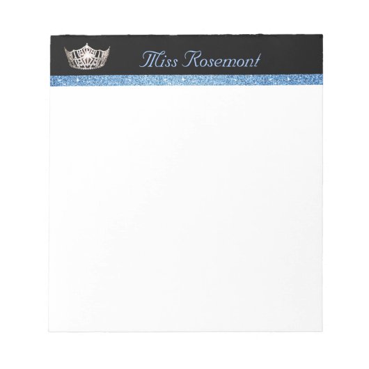Miss America Crown Notepad Notizblock (Vorderseite)