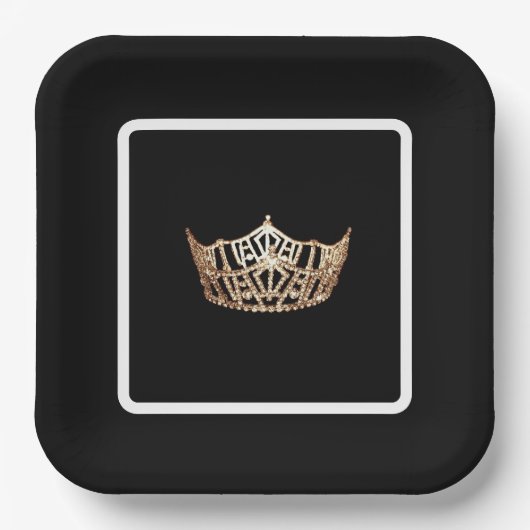 Miss America Crown Pageant Party Paper Plate Pappteller (Vorderseite)