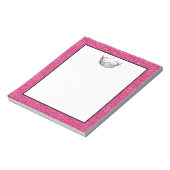 Miss America Crown Pink Glitzer Notepad Notizblock (Rotiert)