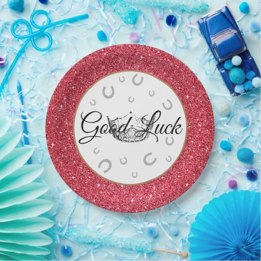 Miss America Crown Viel Glück 9" Paper Teller (Party)