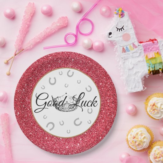 Miss America Crown Viel Glück 9" Paper Teller (Party)