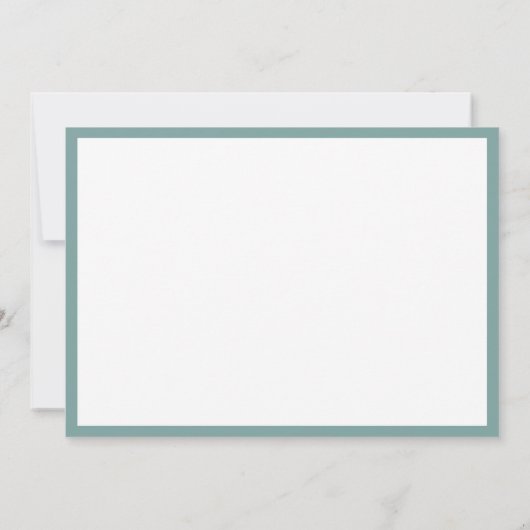 Miss America Flat Note Card Silver Crown Aqua Mist Mitteilungskarte (Rückseite)