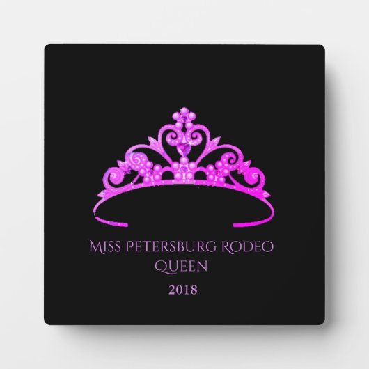 Miss America Fuchsia Tiara Titleholder Plaque Fotoplatte (Vorderseite)