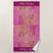 Miss America Glitzer Pageant Beach Handtuch (Vorderseite)