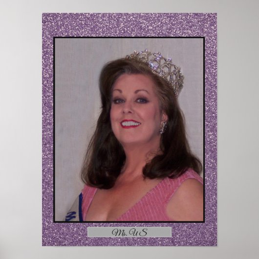 Miss America Glitzer Personal Portrait Poster (Vorne)