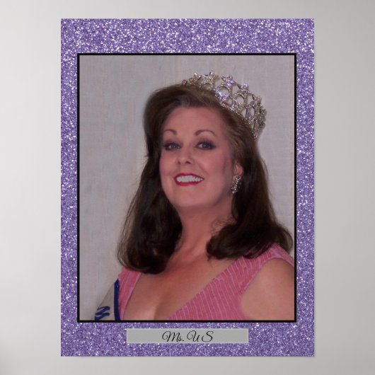 Miss America Glitzer Personal Portrait Poster (Vorne)