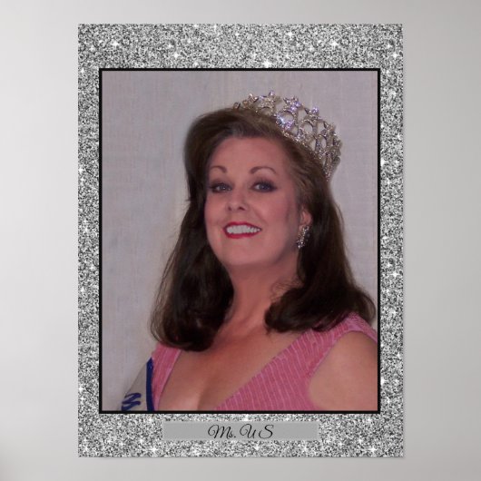 Miss America Glitzer Personal Portrait Poster (Vorne)