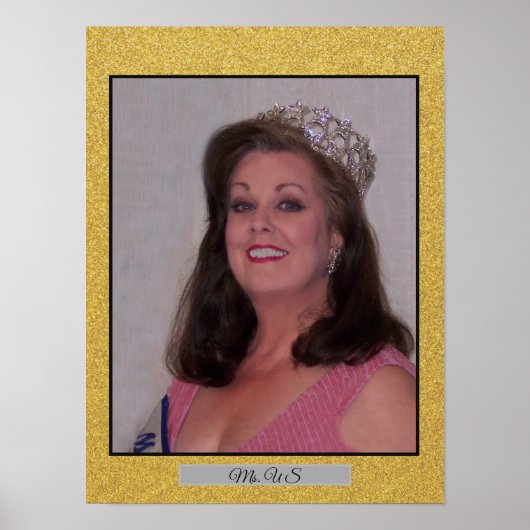 Miss America Glitzer Personal Portrait Poster (Vorne)