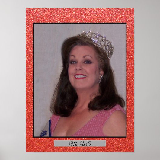 Miss America Glitzer Personal Portrait Poster (Vorne)