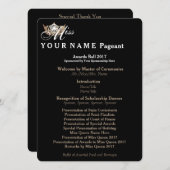 Miss America Gold Crown Awards Ball Programmkarte Programm (Vorne/Hinten)