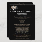 Miss America Gold Crown Awards Brunch Programmkart Programm (Vorne/Hinten)