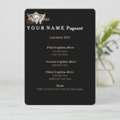 Miss America Gold Crown Luncheon Programmkarte Menükarte (Stehend Vorderseite)