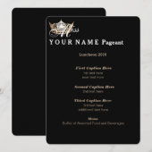 Miss America Gold Crown Luncheon Programmkarte Menükarte (Vorne/Hinten)