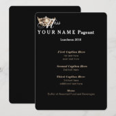 Miss America Gold Crown Luncheon Programmkarte Menükarte (Vorne/Hinten)