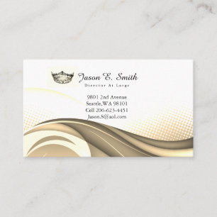 Miss America Gold Crown Ocean Wave Business Card Telefonnummerkarte