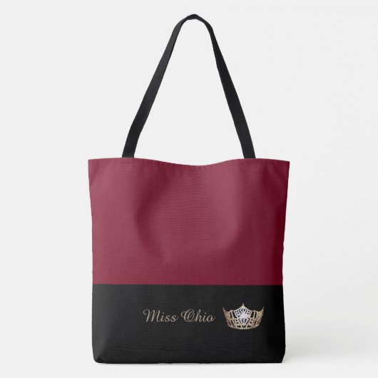 Miss America Gold Crown Tote Bag LRGE Crimson Tasche (Rückseite)