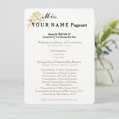 Miss America Gold Rose Awards Ball Programmkarte Programm (Stehend Vorderseite)